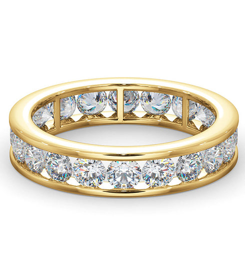 Mens 2ct H/Si Diamond 18K Gold Full Band Ring
